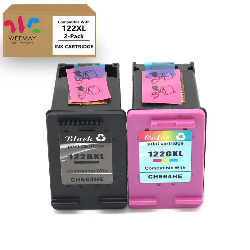 1set 122XL color Ink Cartridge Replacement for HP 122 XL for HP Deskjet 1000 1050 2000 2050A 3000 3050A 3052A