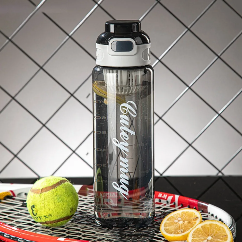 

PP 1000ml Sports Water Bottle Leak Proof Large Capacity Colorful Plastic Cup Drop Resistant Silicone Cup Holder