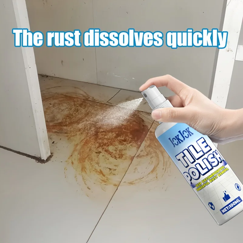 Rust Remover Spray for Ceramic & Stone Floors,Powerful Iron Stain Removal,Safe for Bathrooms,Quick Acting Formula,Non-Irritating