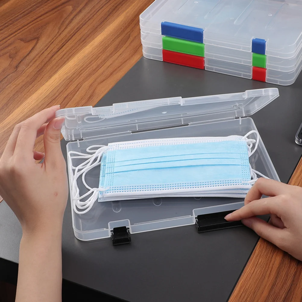 

2Pcs File Organizer Plastic Document Storage Box Lightweight Portable File Folder Organizer for Office Study Home Document