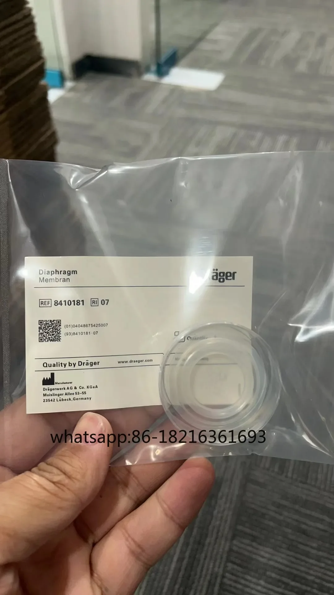 

Диафрагма выпускного клапана Drager 8410181 для Evita Fabius, новый оригинал