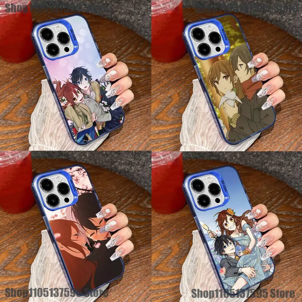 

Anime Horimiya Phone Case For iPhone 17,16,15,14,13,12,11,Mini,Pro,E,SE4,XS,MAX Blue Candy Matte Cover