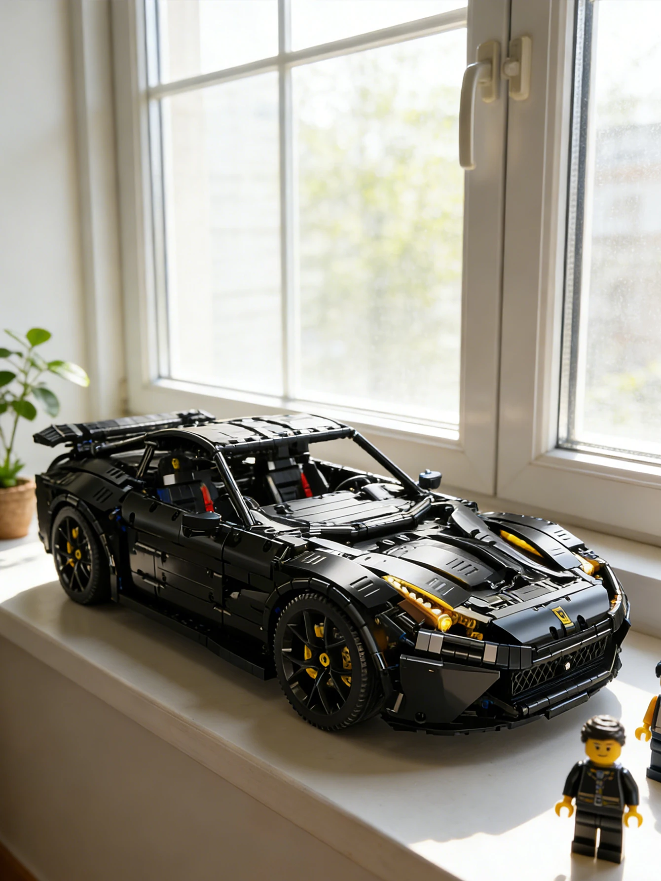 

Black Supercar Model Set Easy to Assemble, Quick Assembly Racing Car Model, Racing Building Block Model, Gift for Car Enthusiast