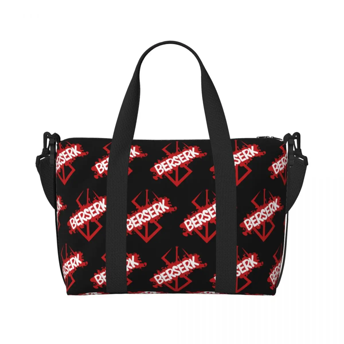 

Custom Classic Animes B-Bereserks Hot Logo Groceries Tote Shopping Bag Women Big Capacity Gym Beach Travel Bags