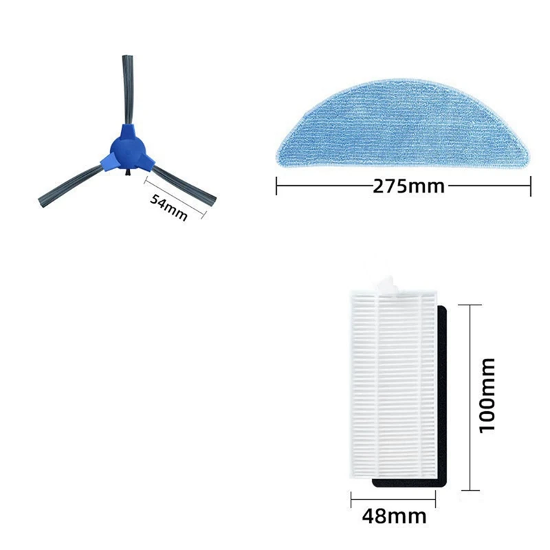 Zijborstel Hepa Filter Mop Lap Zijborstel Vervanging Zijborstel Voor Cecotec Conga 2290 Ultra Robot Stofzuiger