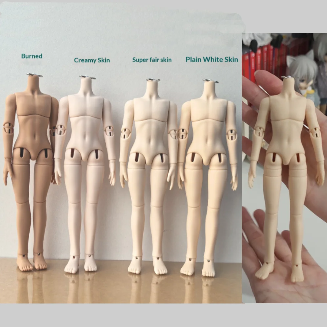 1/8 Scale 16cm Male BJD Doll Body High Mobility Customizing Articulated Joint Body Replaceable Hand Compatible GSC Heads