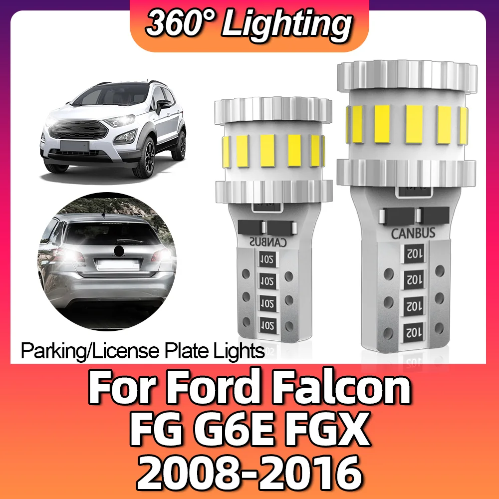 2Pcs T10 W5W Parking Light LED Bulb Canbus 194 168 Car For Ford Falcon FG G6E FGX 2008 2009 2010 2011 2012 2013 2014 2015 2016