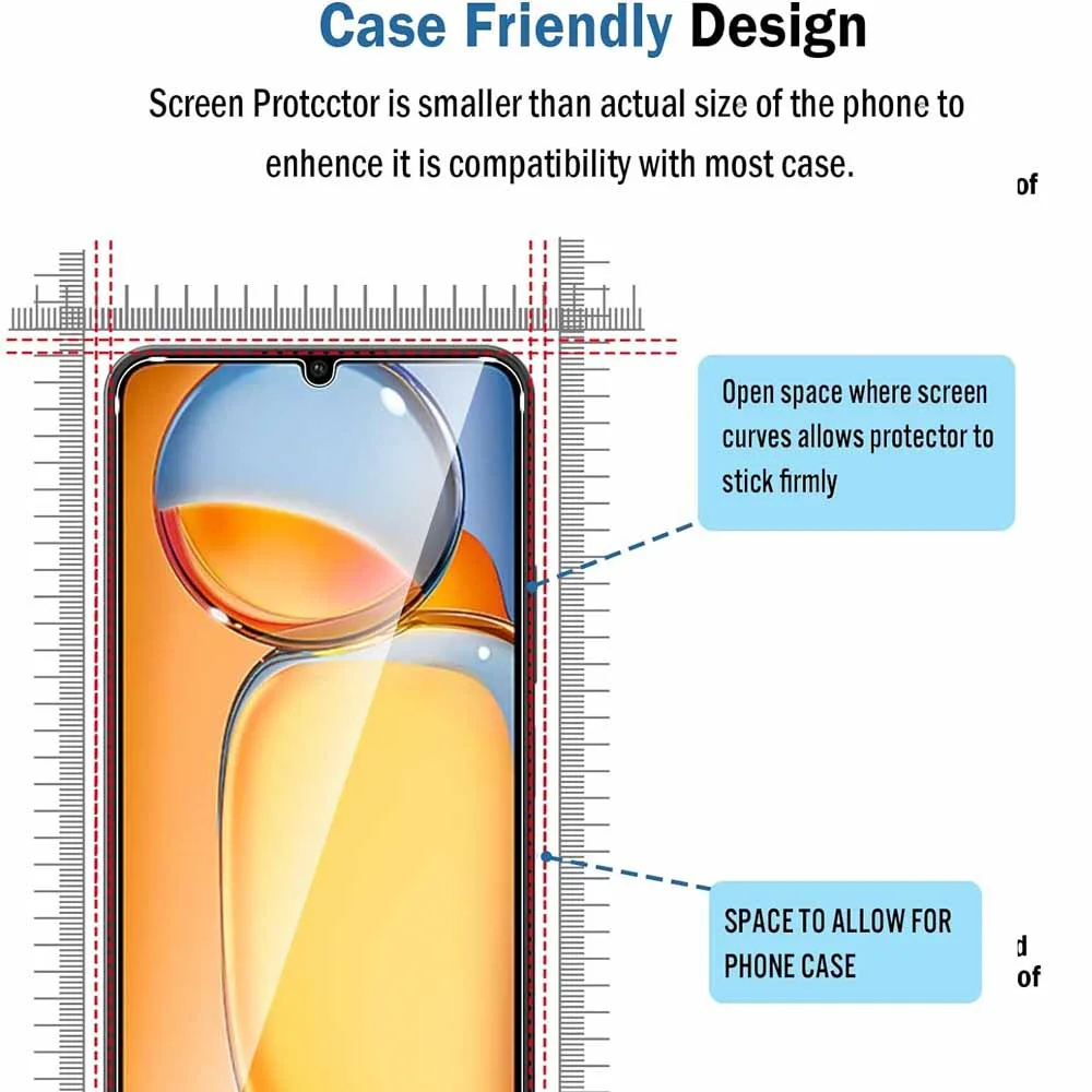 2 Stück für Xiaomi Redmi 13c 4g Displays chutz folie gehärtetes Glas Redmy 13c 13 c c13 Redmi13c 6,74 Zoll 9h Härte Schutz glas