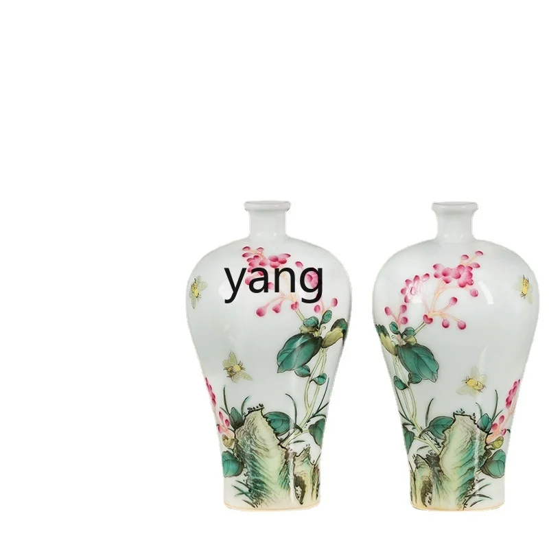 

Yhl Ceramic Vase Decoration a Pair of in Chinese Antique Style Porcelain Vase Flower Arrangement Plum Vase Living Room