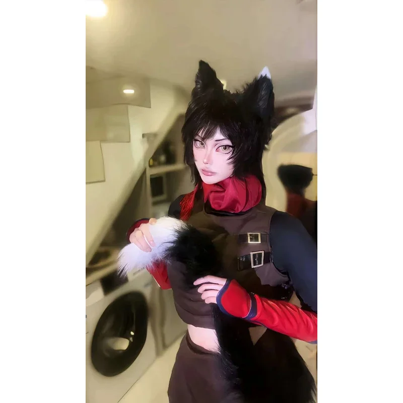 DY20 أنيمي الزنزانة تمويه ميشي Izutsumi تأثيري حلي وشاح علوي الذيل تنورة شعر مستعار مجموعات النساء Izumi Hitomi Asebi حفلة كرنفال