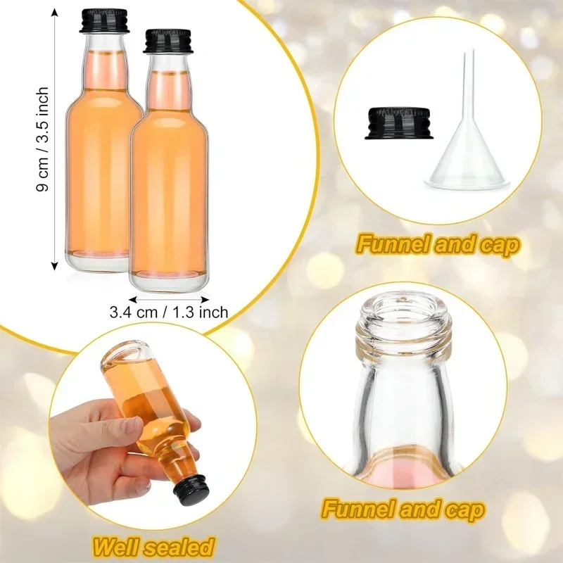 30 sztuk 30ml-150ml Mini aluminiowa zakrętka plastikowa butelka puste butelki na sok pojemniki wielokrotnego użytku do dekoracji DIY wesele