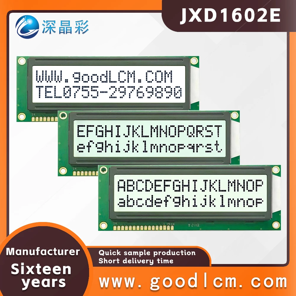 Lcd1602E Display Module 16x2Large Karakter Lcd-scherm 16X02 5.0V Of 3.3V Voeding Hd44780 Drivefstn Wit Scherm