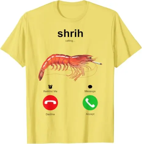Shrih Calling Smoking Shrimp Lustiges Meeresfrüchte-Meme-T-Shirt Y2k Meeresfrüchte-Liebhaber, Krebstier-Fans Persönlichkeits-Sarkasmus-Sprücher-T-Shirt – Detail 20