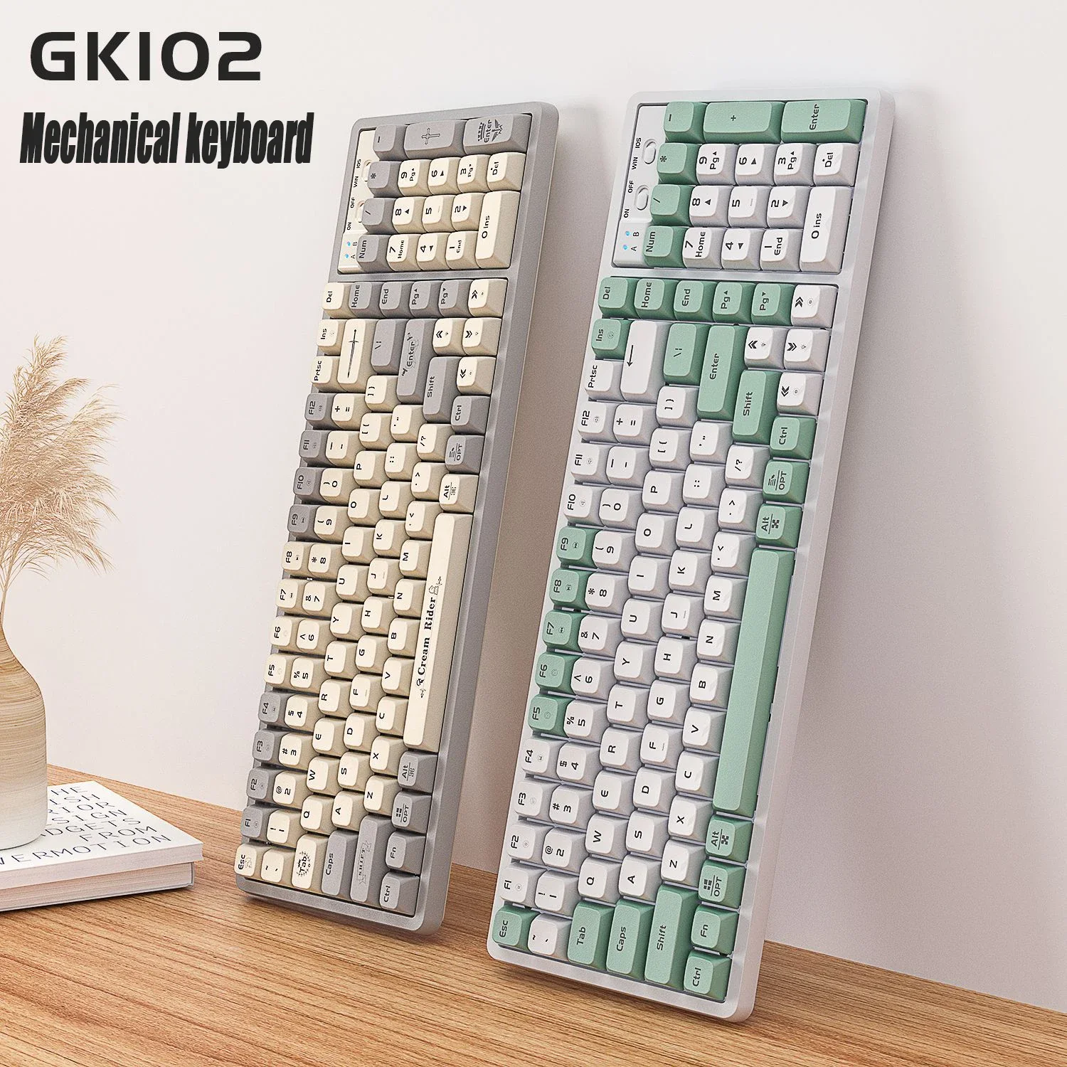 

GK102 mechanical shaft keyboard backlit wired esports game computer red shaft keycap Bluetooth wireless