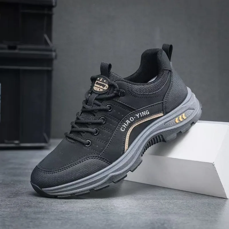 Zapatillas De Deporte 2025 Men Leather Sneakers Outdoor Non-slip Climbing Shoes Man Running Sports Shoes Walking Trekking Shoes - Image 2