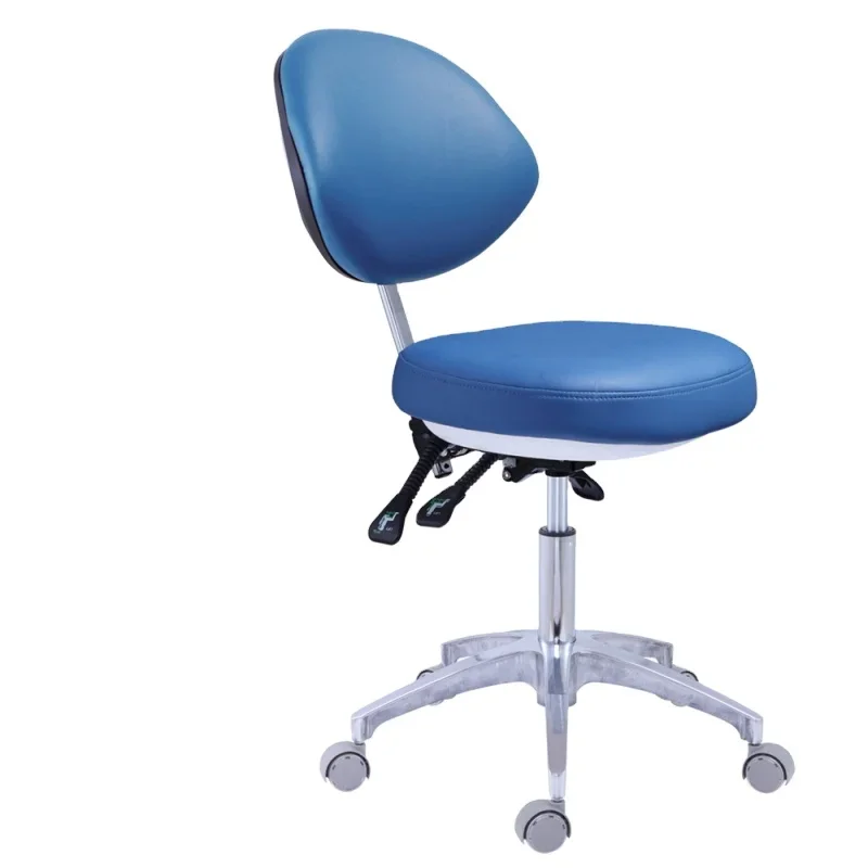 

Dental stool medical instrument ergonomic pu leather seat doctor assistant chair with adjustable back rest new swivel design den