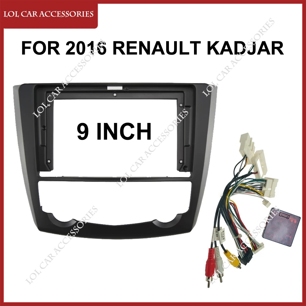 9 Inch For Renault KADJAR 2016 Car Radio GPS MP5 Stereo Android Player Head Unit 2 Din Panel Fascia Dash Cover Frame