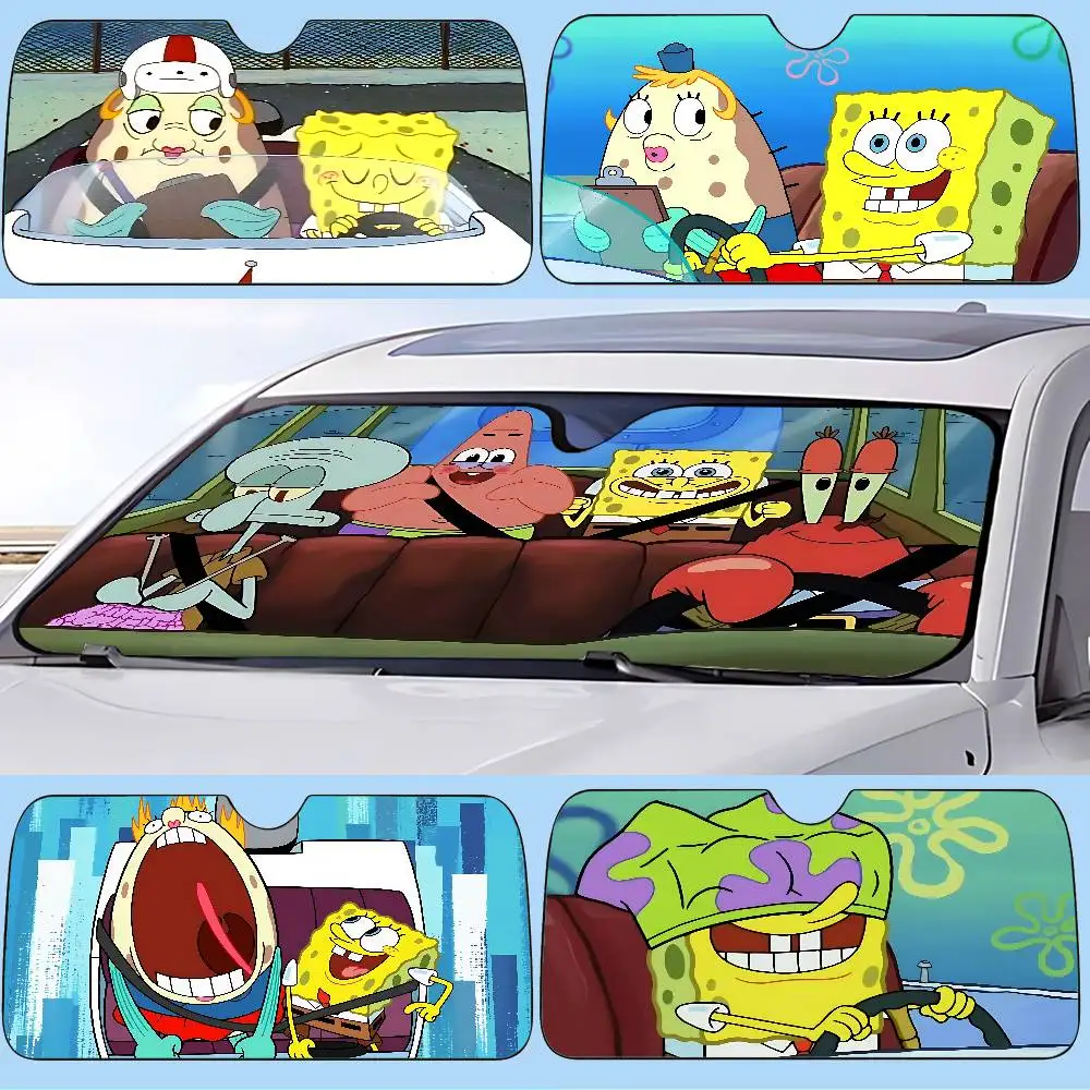 

Милый аниме S-Sponge-b-Bobs автомобильный солнцезащитный козырек на лобовое стекло забавный солнцезащитный козырек складной солнцезащитный козырек от УФ-лучей солнцезащитный козырек для переднего окна
