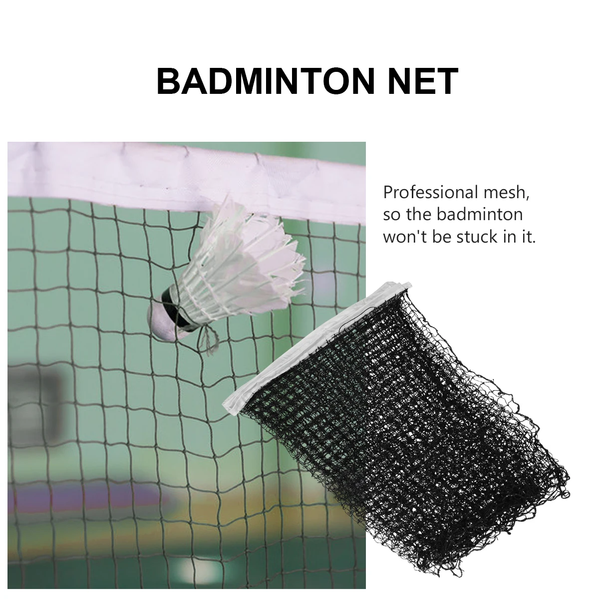 

High-Quality PP Badminton Net Durable Sturdy Professional Mesh Suitable for Training Match Tournament Indoor Outdoor Games