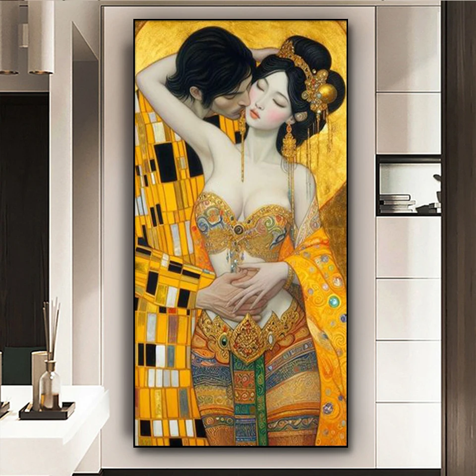 

Gustav Klimt Love Kiss diamond painting square large Diy Hobby And Handicraft Rhinestones Embroidery Diamond Mosaic Home Decor