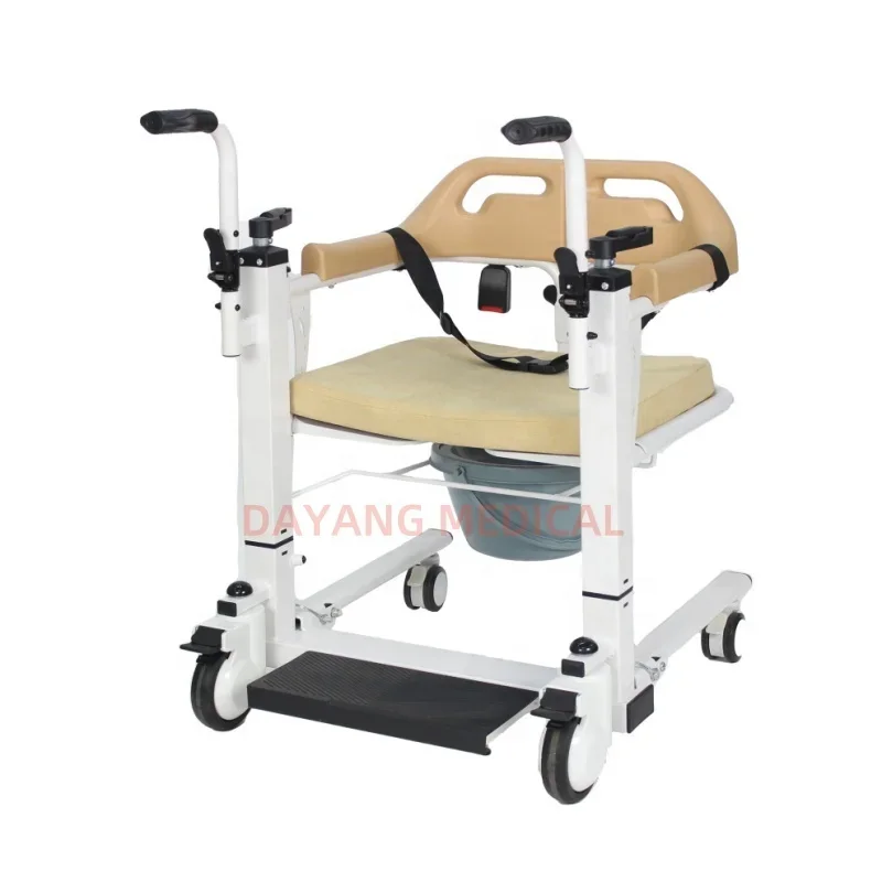 wholesale medical portable toilet cart move elderly patient nursing transfer lift commode chair