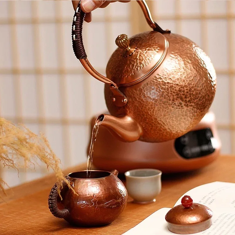Copper Kettle Pure Copper Brewing Teapot Household Tea Set Uncoated Pure Handmade Kung Fu Tea Set Teapot