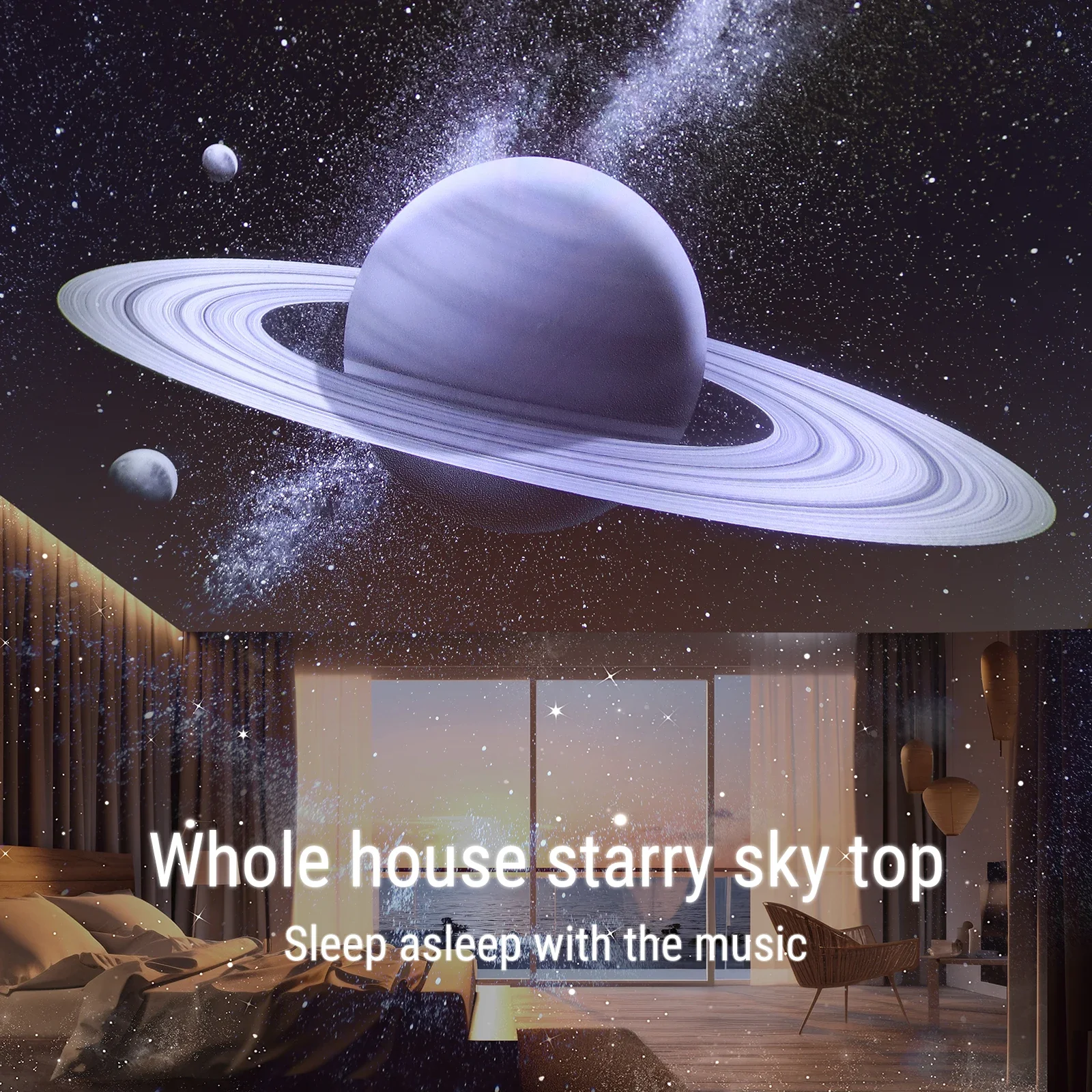 AKIMID Pickup Starry Night Projection Lamp Starry Night Top luce ambientale camera da letto bambini HD Focus Full Sky Stars