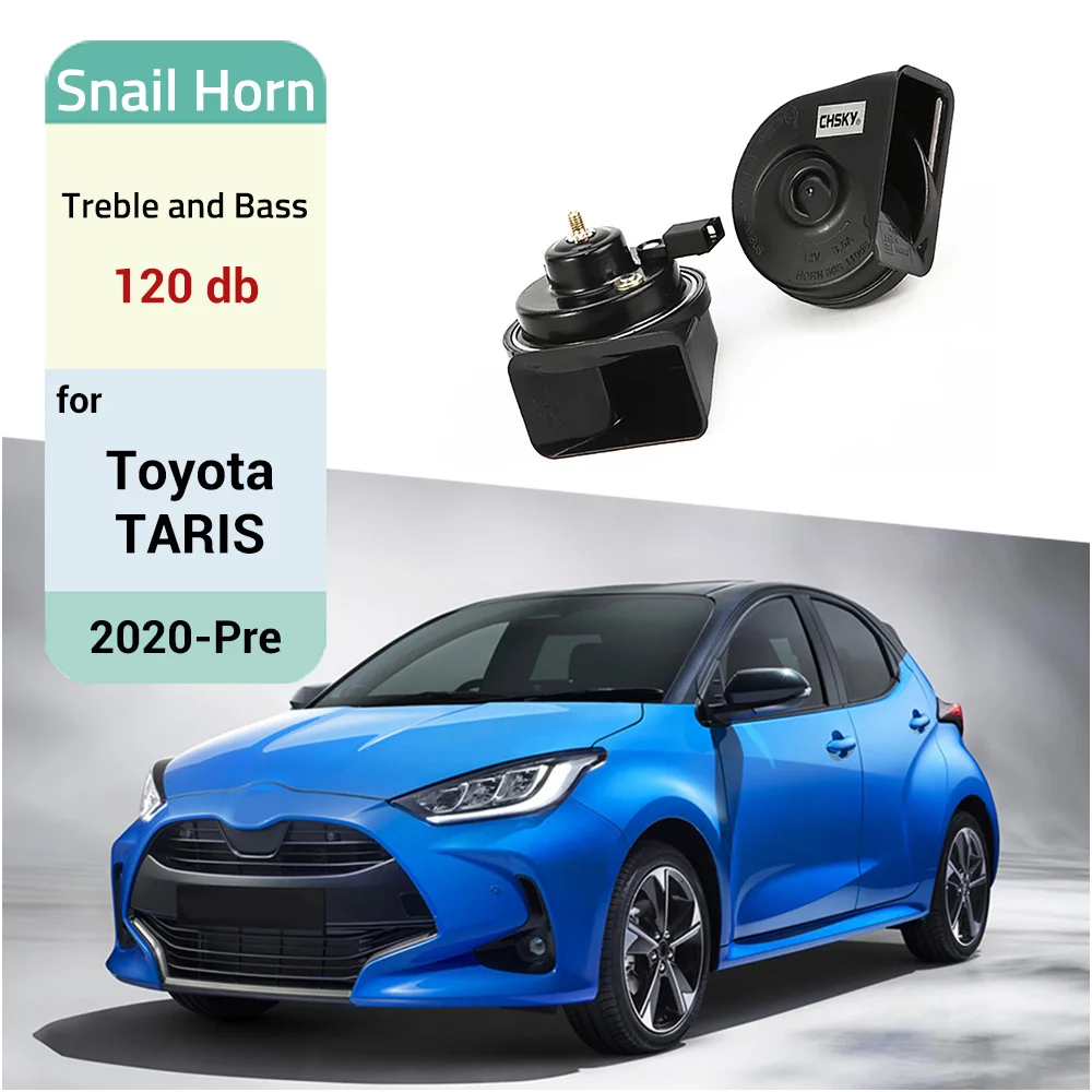 Image of Auto Schnecke Horn Lautsprecher Hochtöner Hohe Bass Wasserdichte Pfeife Für Toyota YARIS 2019-2025