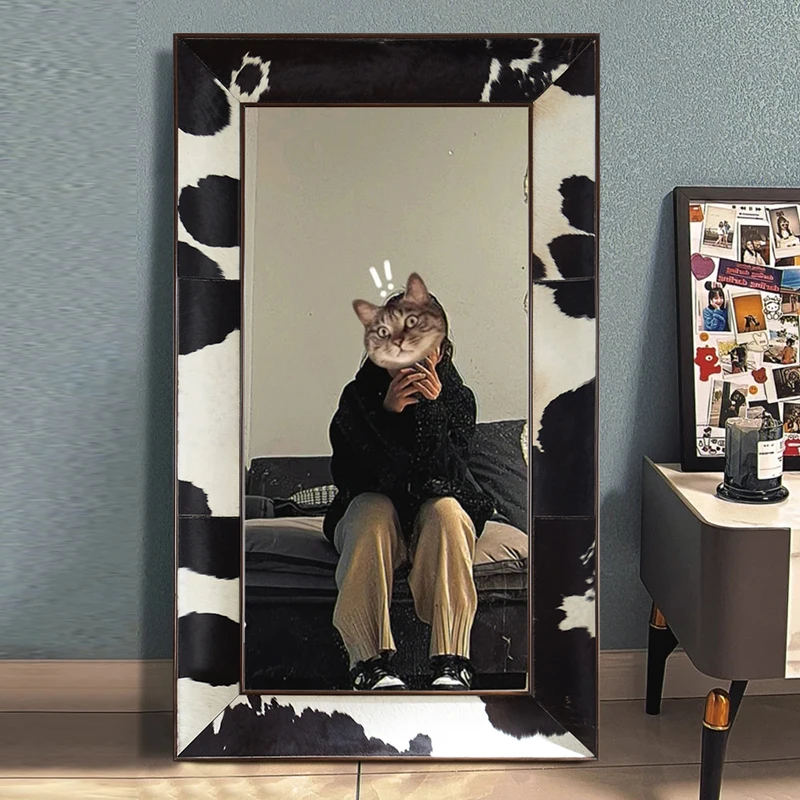 

Standing Modern Mirror Living Room Decoration Full Body Bedroom Girls Bathroom Mirror Luxury Funky Espelhos Home Decorations