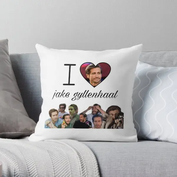 

I Heart Jake Gyllenhaal Printing Throw Pillow Cover Fashion Fashion Case Car Sofa Throw Square Pillows not include One Side