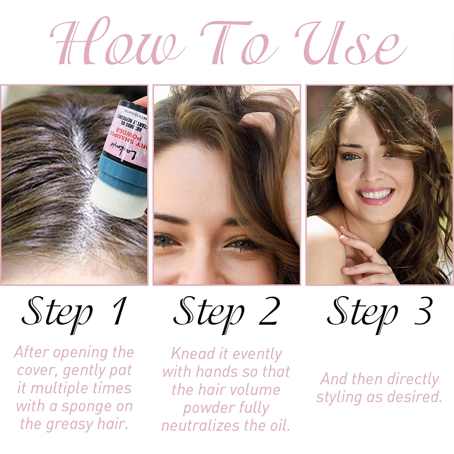 Lockmio Dry Shampoo Powder Instant Volume Strong Oil Control Hair Fluffy Refreshing Air-Feeling Hair Styling Volumizing Powder