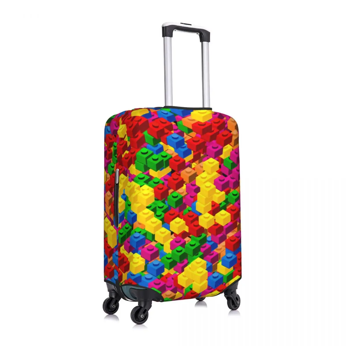 Scattered Building Blocks Pattern Suitcase Cover Washable Luggage Protective Covers for 18-32 inch