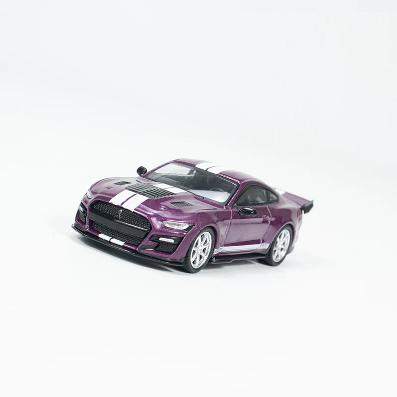 Mini Gt 1:64 Model Auto Shelby Gt500 Dragon Snake Concept Legering Gegoten Voertuig #696 Paars