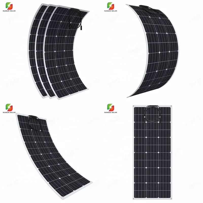 100W Monocrystalline Flexible Solar Panel with Ultra Lightweight ETFE Surface for Offroad Camping