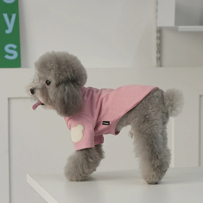 Autumn and Winter Warm Two Leg Robe Bear Patch Cloth Versatile Bottom Shirt Compared to Bear Schnauzer Pet Dog Walking Dress