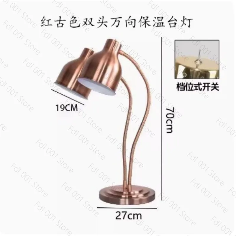 Desktop food insulation buffet insulation lamp heating lamp single double head insulation station catering commercial