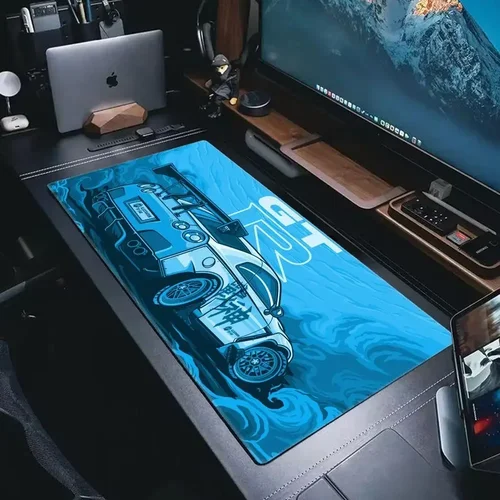 Imagen 2 del producto Alfombrilla de ratón para coche deportivo XXL, accesorios para juegos, alfombrilla de escritorio para teclado de jugador de oficina, alfombrilla antideslizante para ordenador portátil, alfombrilla de ratón grande de Anime GTR