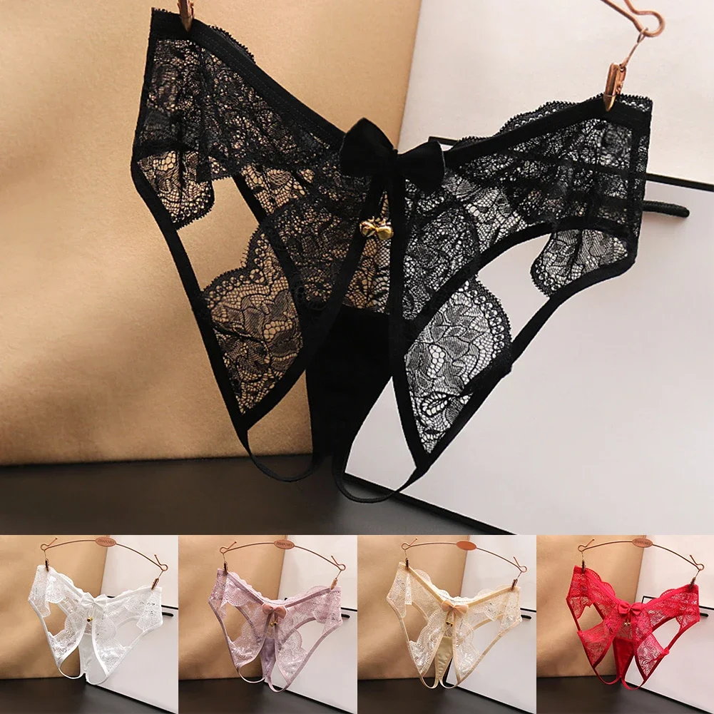 Womens New Sexy Underwear Lace Hollow Underwear Sexy Bow Briefs Sex Erotic Costumes Lingerie Thong Nighties For Sex