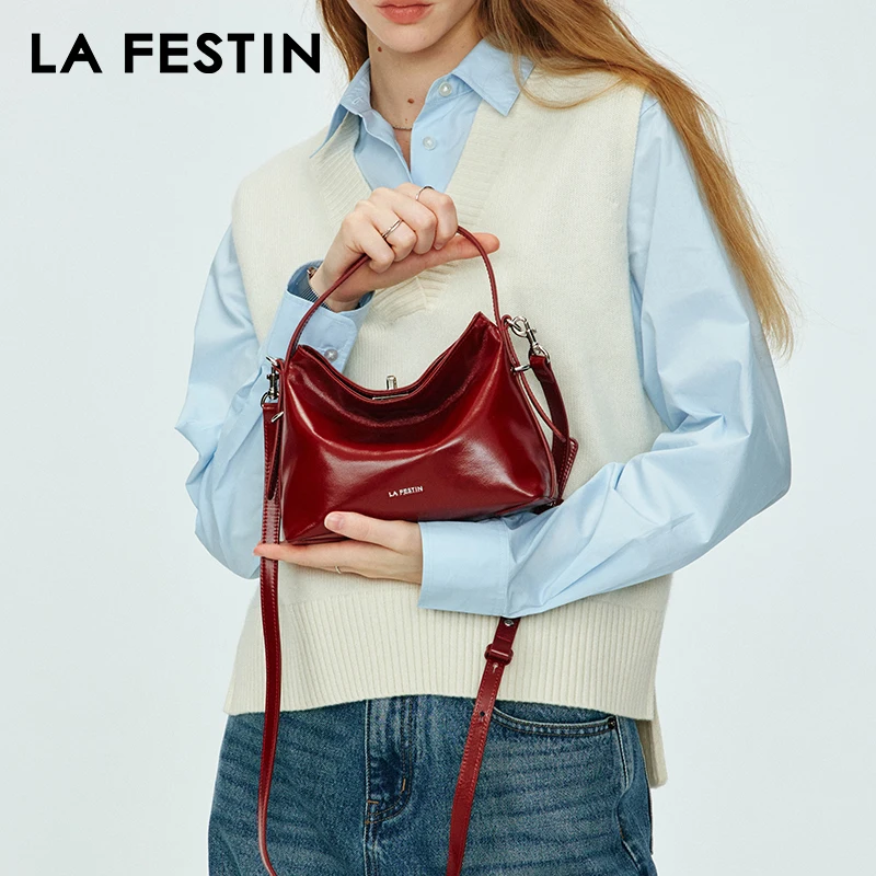 

LA FESTIN Original Shoulder Bag 2024 New Small Handbag Women's Fashion Bags Crossboby Ba g Luxury Brand Lady Leather Bag