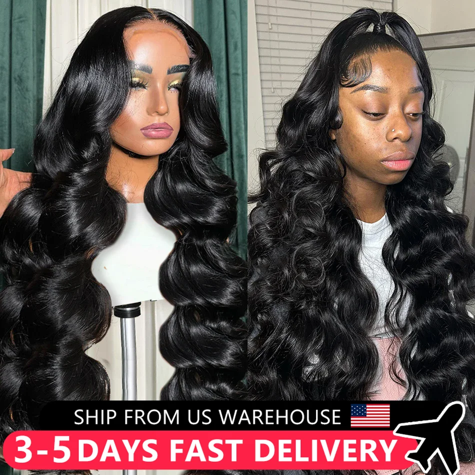 Body Wave Lace Wig 13x4 Transparent Lace Front Human Hair Wigs 180 Density 13x6 Body Wave Lace Frontal Wig For Women Pre Plucked