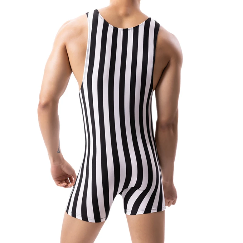 

Сексуальный Полосатый боди, Мужское боди, Мужская майка, боди, купальный костюм, боксеры, шорты, одежда для спортзала, костюм, купальник