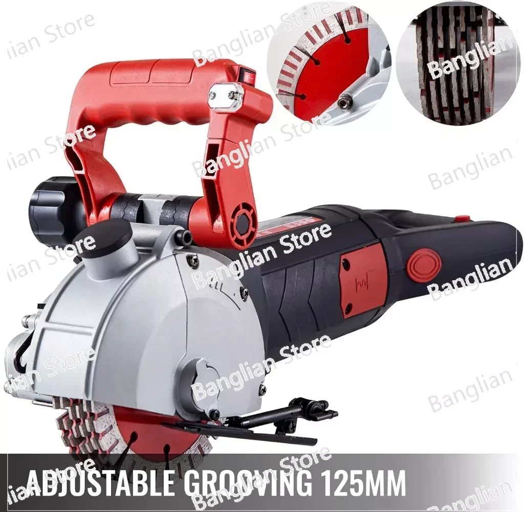 4800W Slotting Machine with Laser Guidance At 6500rpm, Maximum Groove Depth and Width of 1.6 