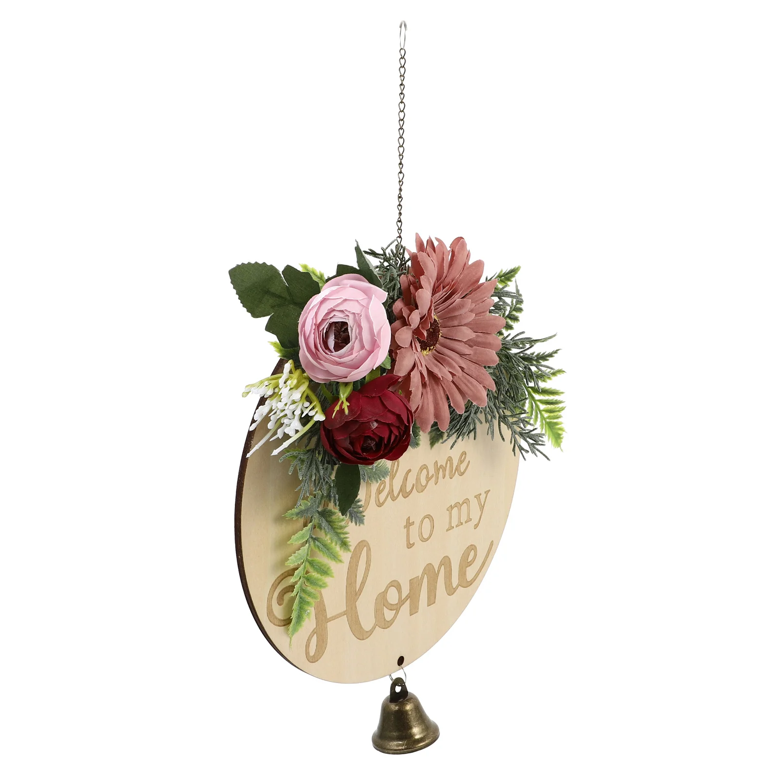 

1Pcs Wooden Hanging Welcome Sign Premium Door Tag for Home Front Door Decor Round Welcome Board Pendant Decorative Wooden Crafts