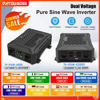 DATOUBOSS Portable Car Inverter 1200W 2000W 3000W Pure Sine Wave Dual Voltage Inverter 12V to 24V Auto Switching Solar Inverter