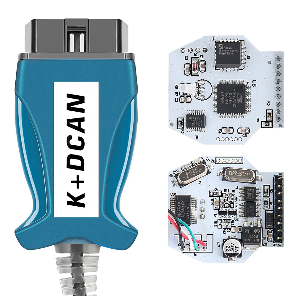 K+DCAN FTDI FT232RL OBD2 Scanner Diagnostic Cable with Push Button for 1/3/5/7 Series E-Series I-N-P-A Auto Car Diagnostic Tools