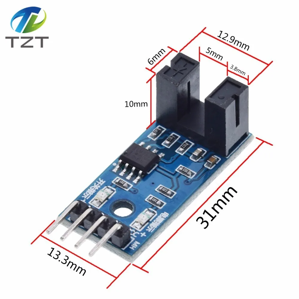 IR Infrared Slotted Optical Speed Measuring Sensor Optocoupler Module For Motor Test PIC AVR Speed module