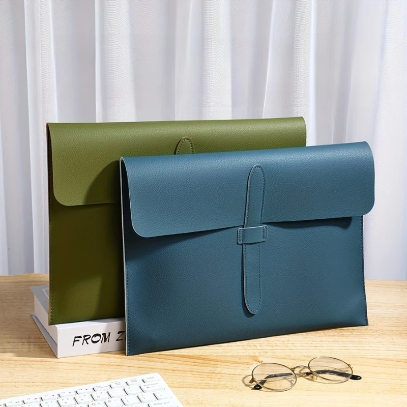 

A4 thickened PU file bag, large-capacity office storage bag, data bag, contract file bag, portable briefcase