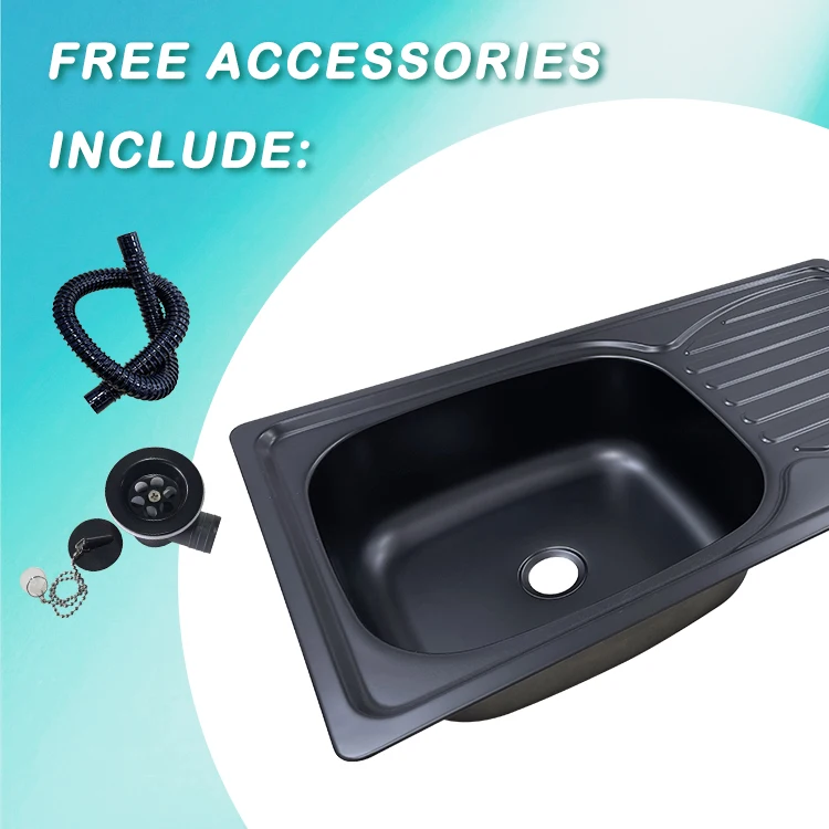 Black Coating Stainless Steel Kitchen Sinks for RV Camper Van Caravans Motorhome - view 6