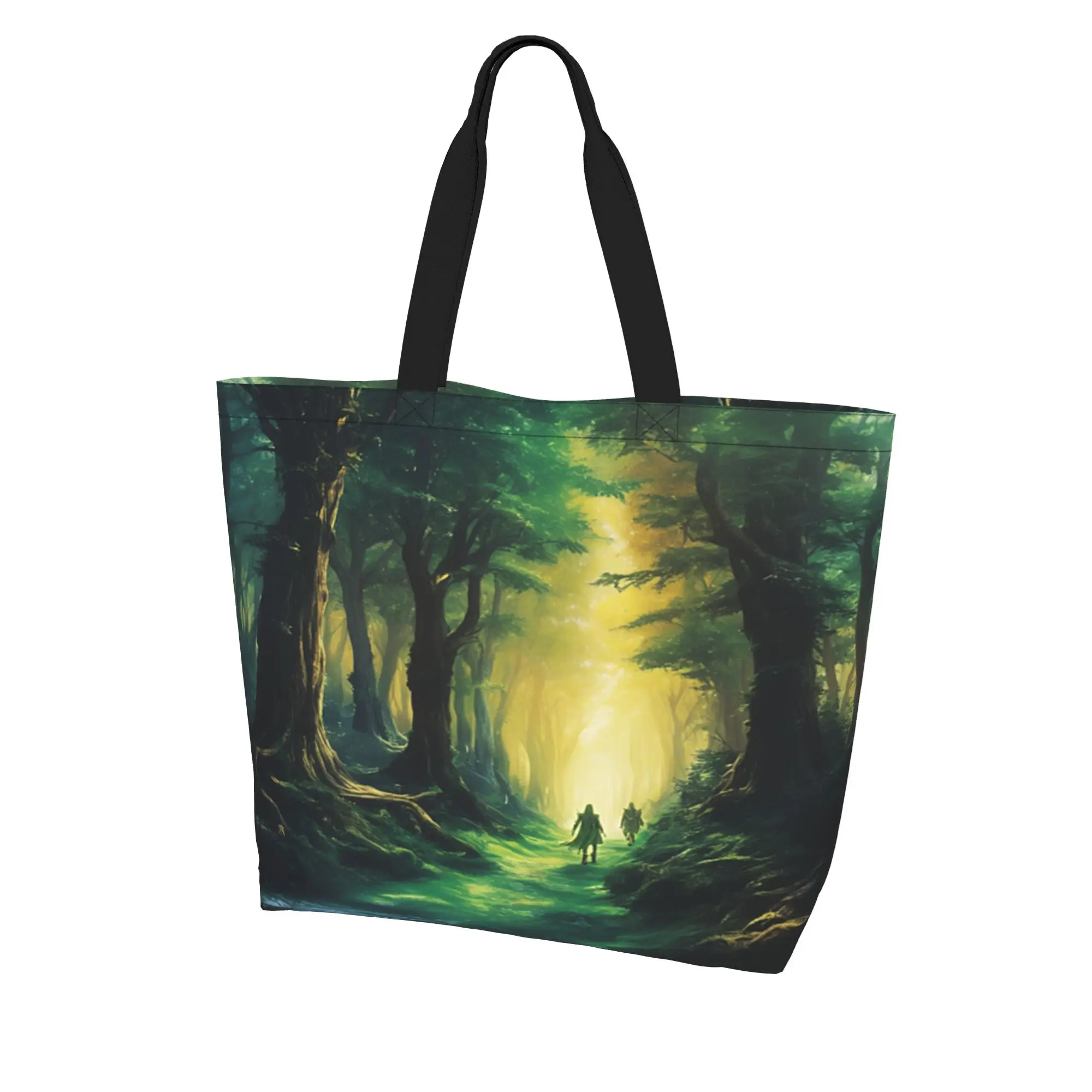 

Женская большая сумка Forest Stream Walk Art — холщовая сумка для покупок и выход большой вместимости