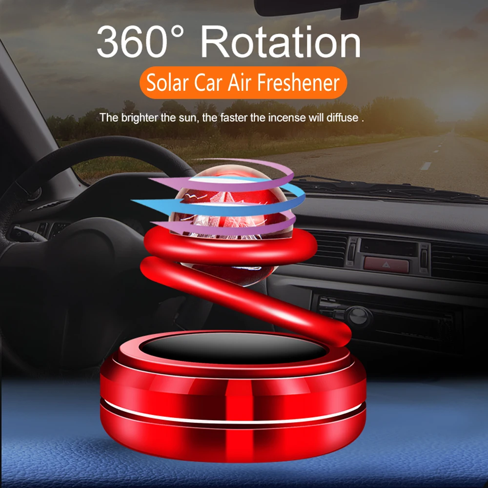 Car Air Freshener Solar Energy 360° Rotation Interstellar Suspension Car Fragrance Interior Accessories Auto Perfume Decoration